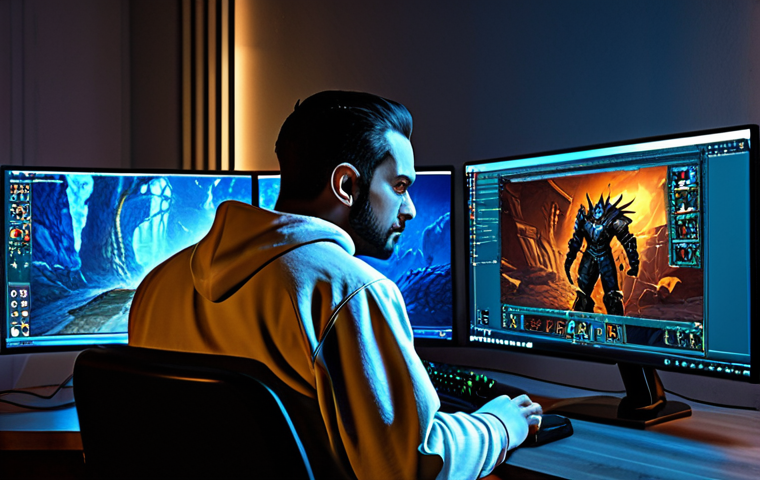 Focused Player**
A person fully clothed in comfortable, casual attire, concentrating intensely on a computer screen displaying Diablo 2 gameplay. The room is tidy and well-lit, with a supportive ergonomic chair and a clean desk. Perfect anatomy, correct proportions, natural pose. Safe for work, appropriate content, fully clothed, professional, family-friendly. High quality, detailed, 8k resolution.
**